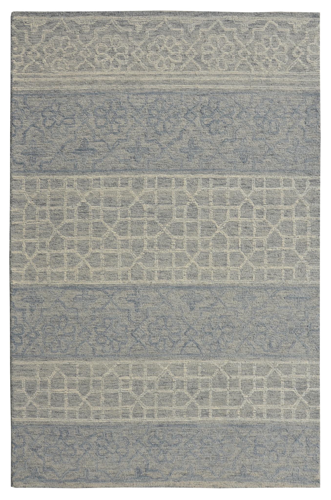 Kas Hudson 2467 Blue Grey Transitional Hand Tufted Rug