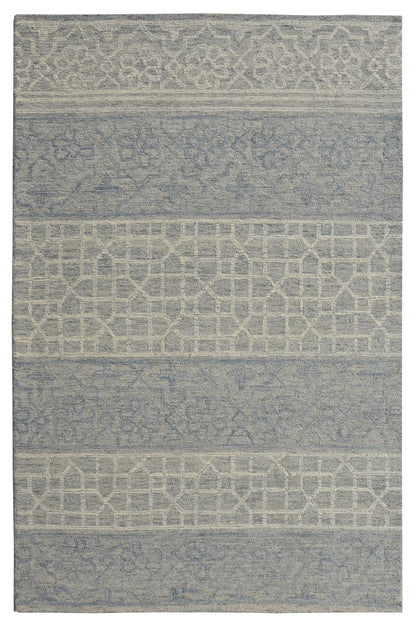 Kas Hudson 2467 Blue Grey Transitional Hand Tufted Rug