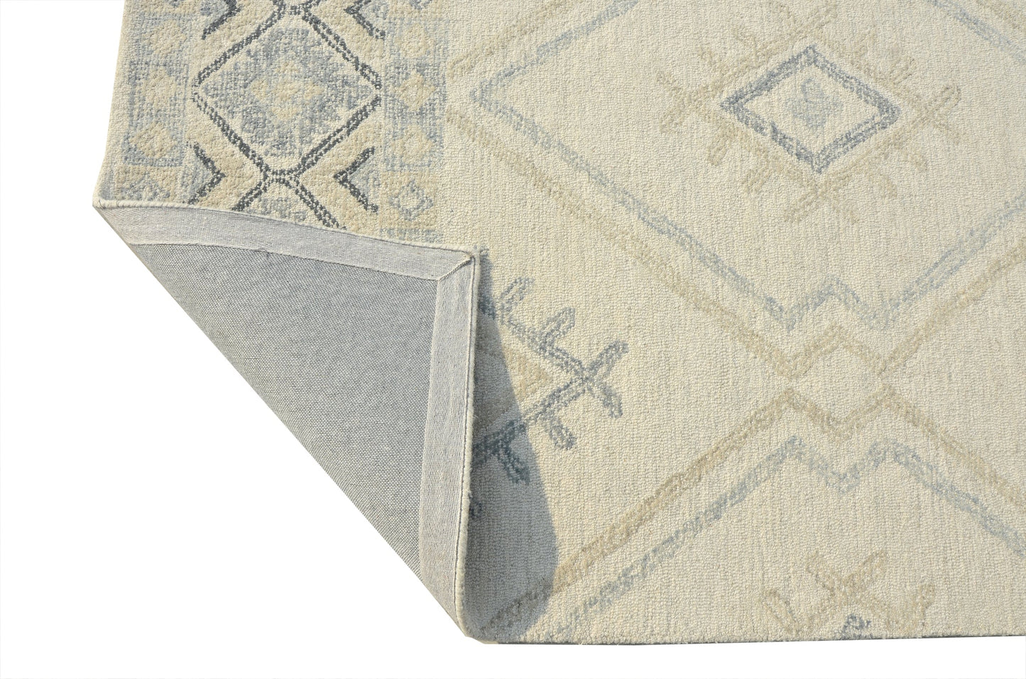 Kas Hudson 2468 Ivory Taupe Transitional Hand Tufted Rug