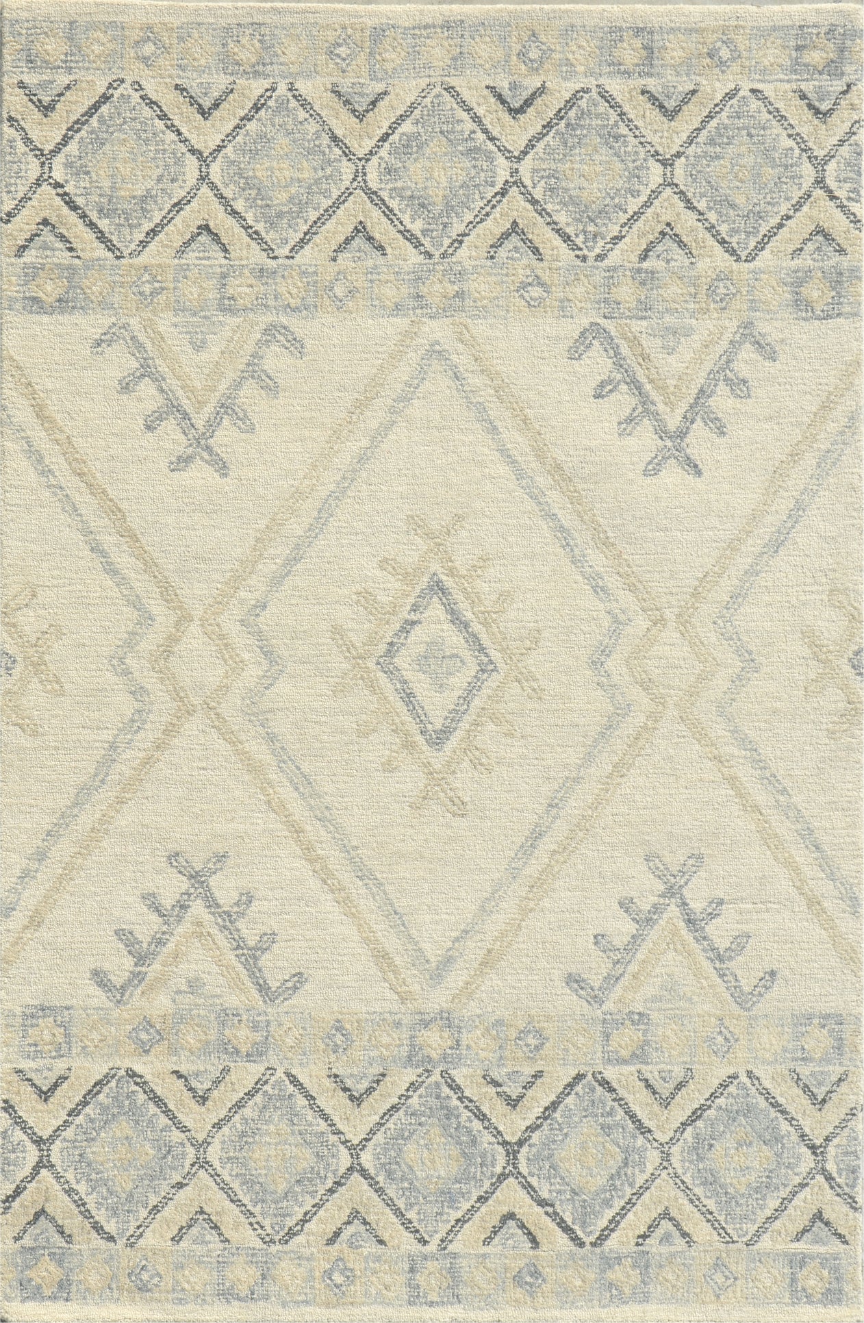 Kas Hudson 2468 Ivory Taupe Transitional Hand Tufted Rug