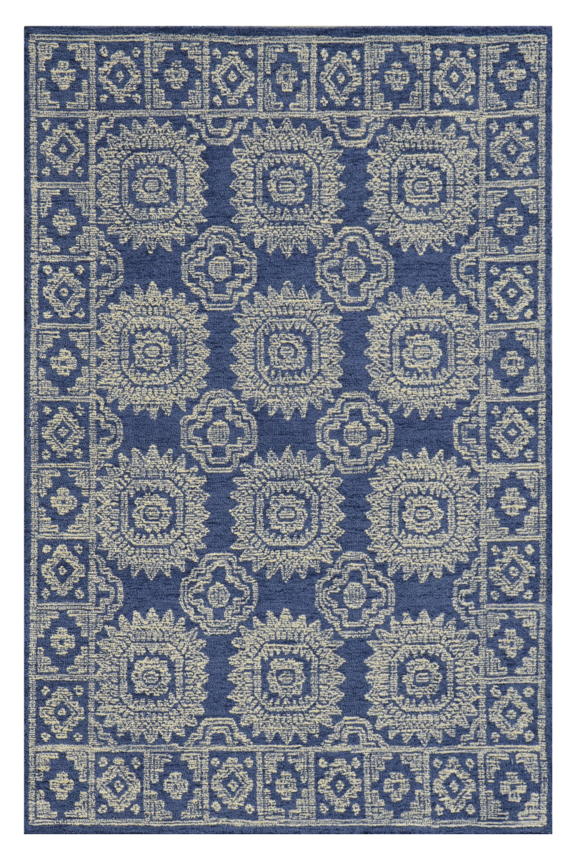 Kas Hudson 2469 Navy Transitional Hand Tufted Rug