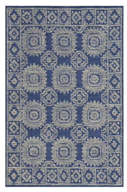 Kas Hudson 2469 Navy Transitional Hand Tufted Rug