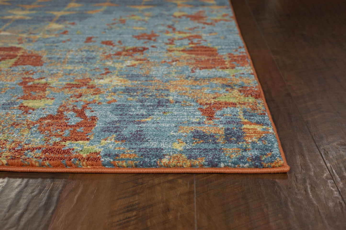 Kas Illusions 6208 Blue Coral Transitional Machine Woven Rug