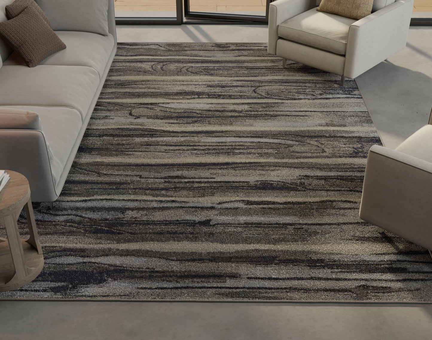 Kas Illusions 6210 Grey Transitional Machine Woven Rug