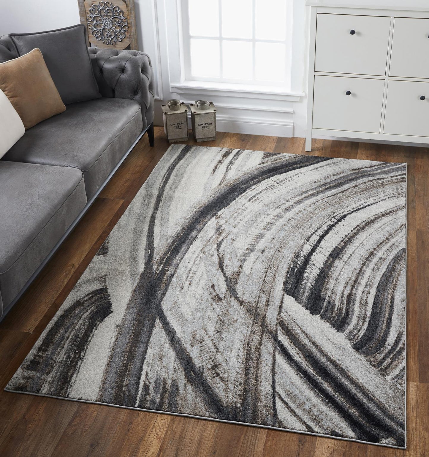 Kas Illusions 6218 Ivory Grey Transitional Machine Woven Rug