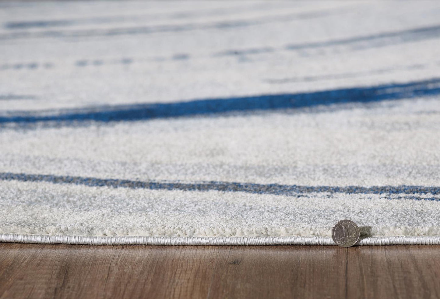 Kas Illusions 6219 Ivory Blue Transitional Machine Woven Rug