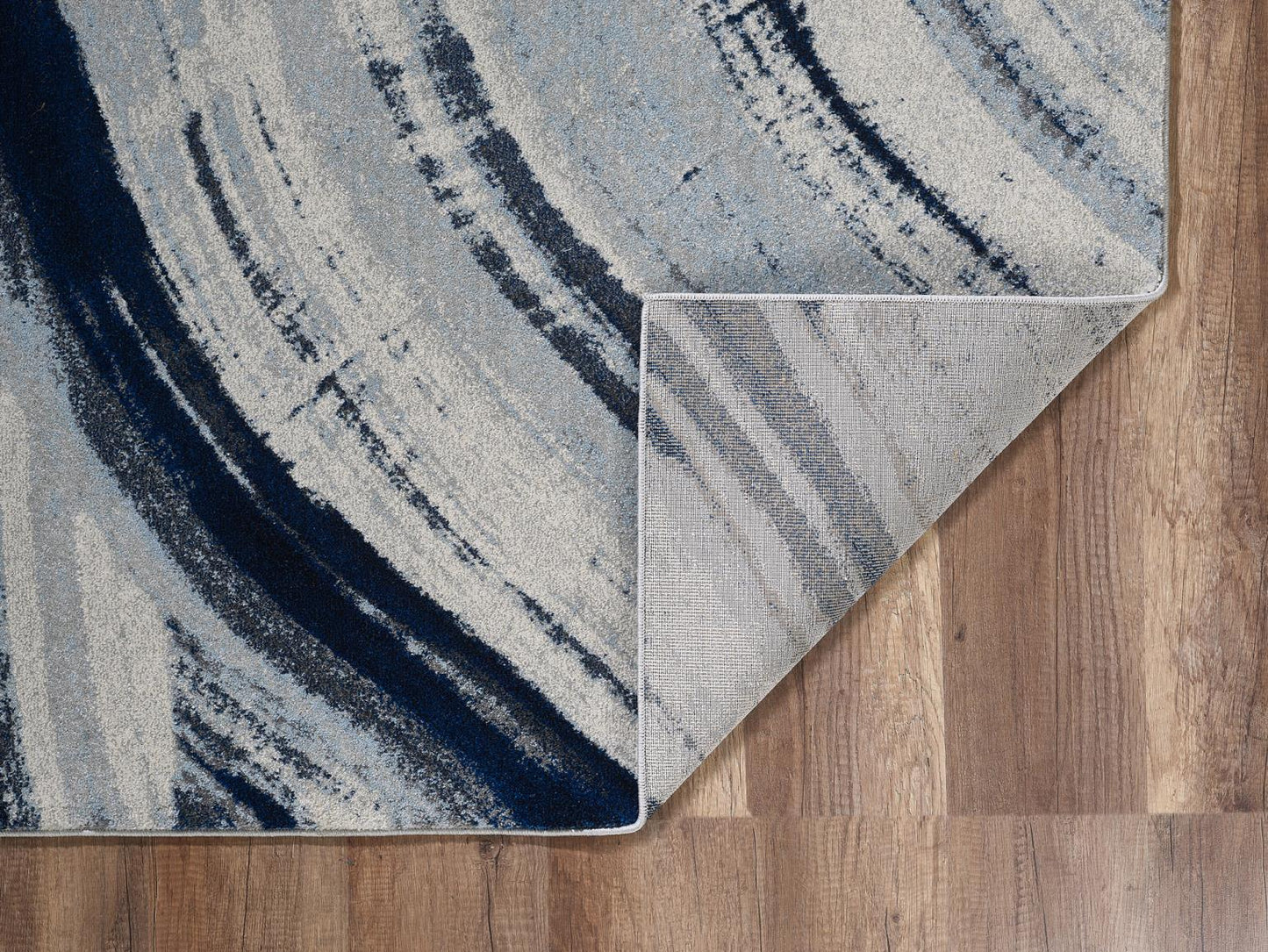 Kas Illusions 6219 Ivory Blue Transitional Machine Woven Rug