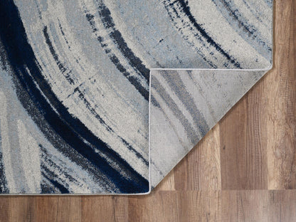 Kas Illusions 6219 Ivory Blue Transitional Machine Woven Rug