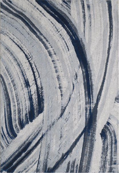 Kas Illusions 6219 Ivory Blue Transitional Machine Woven Rug