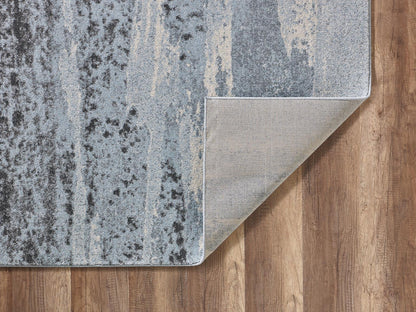 Kas Illusions 6221 Blue Grey Transitional Machine Woven Rug