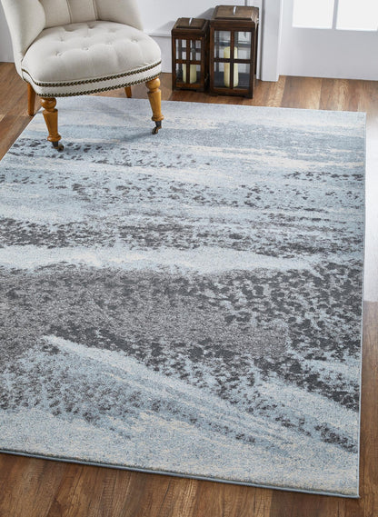 Kas Illusions 6221 Blue Grey Transitional Machine Woven Rug