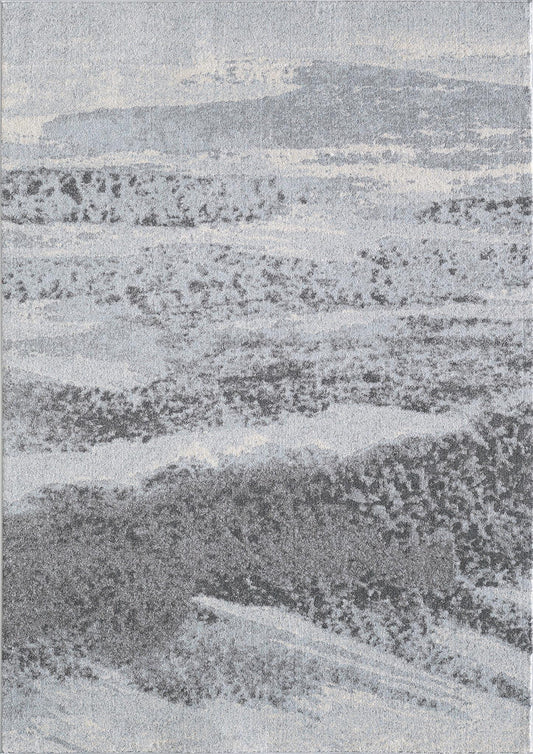 Kas Illusions 6221 Blue Grey Transitional Machine Woven Rug