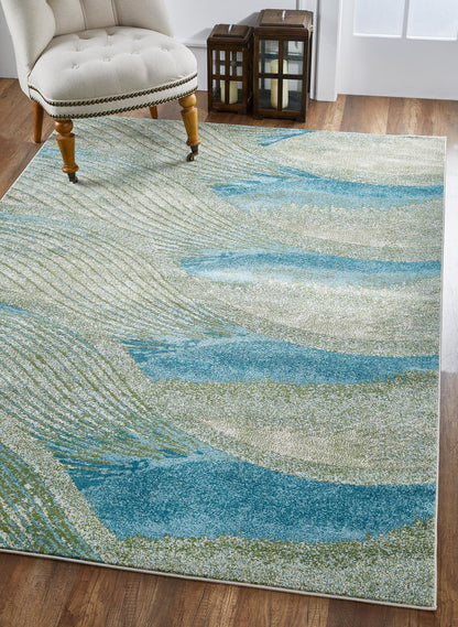 Kas Illusions 6222 Ocean Transitional Machine Woven Rug