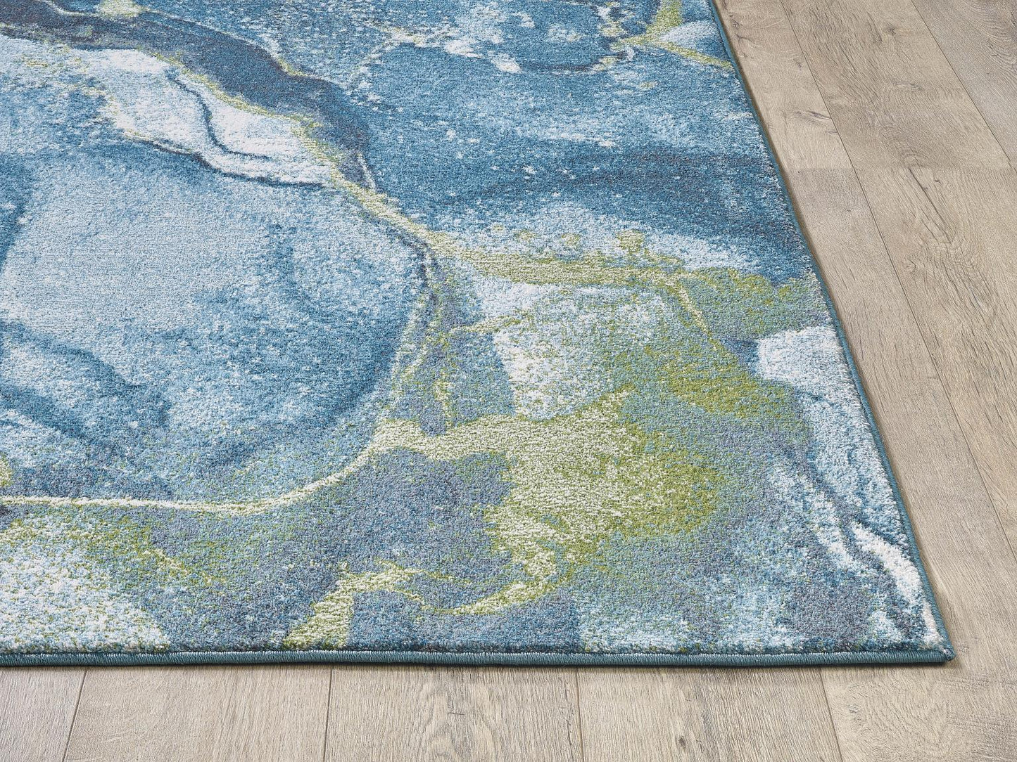 Kas Illusions 6225 Teal Transitional Machine Woven Rug