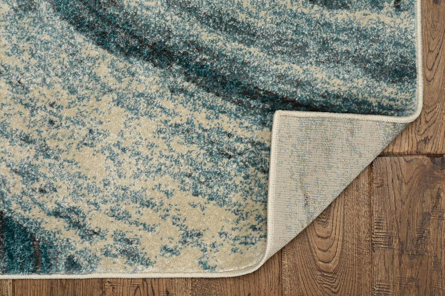 Kas Illusions 6226 Teal Transitional Machine Woven Rug