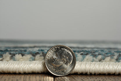 Kas Illusions 6226 Teal Transitional Machine Woven Rug