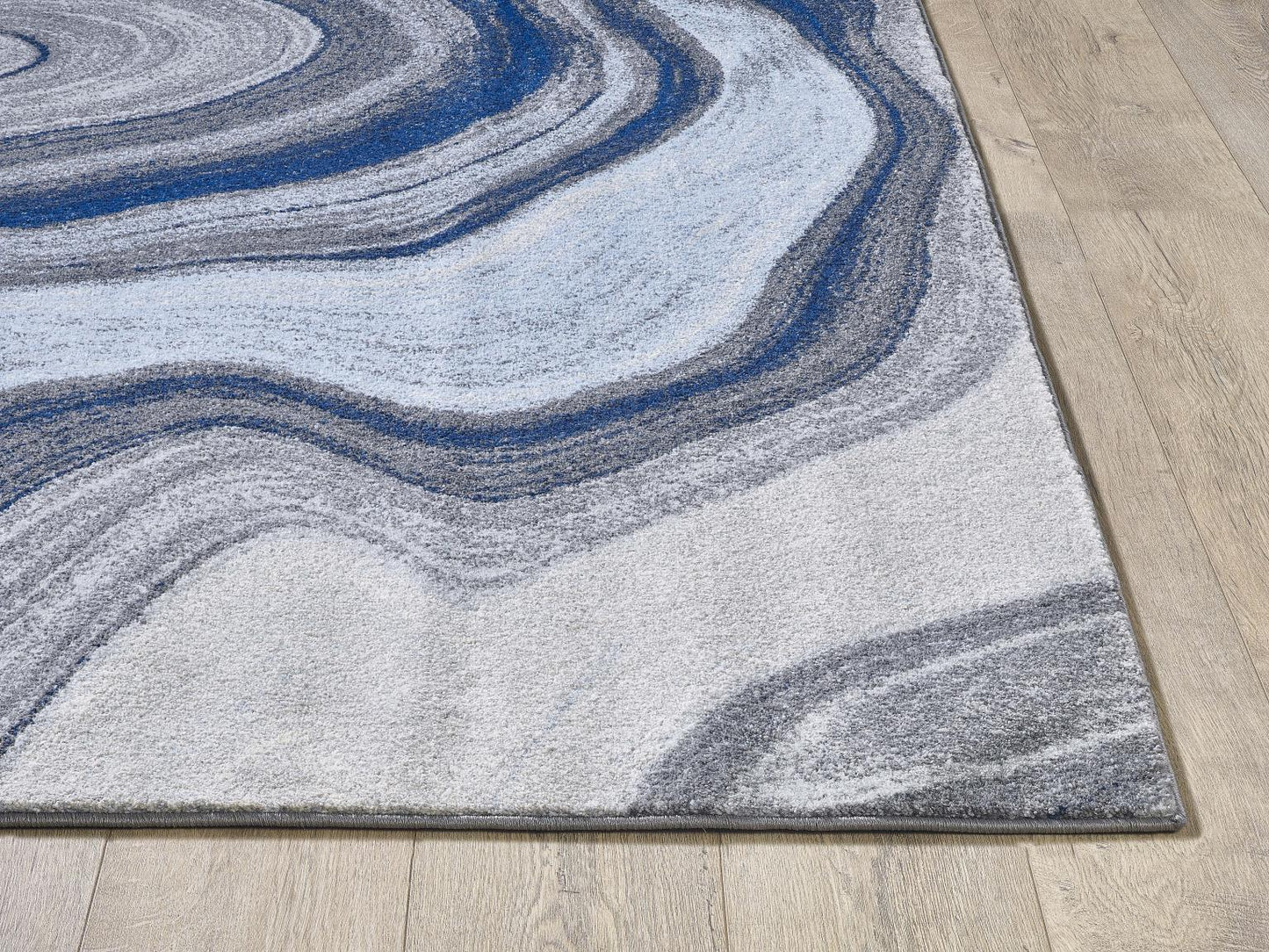 Kas Illusions 6227 Blue Grey Transitional Machine Woven Rug