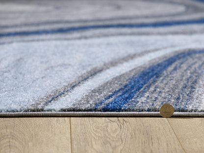 Kas Illusions 6227 Blue Grey Transitional Machine Woven Rug