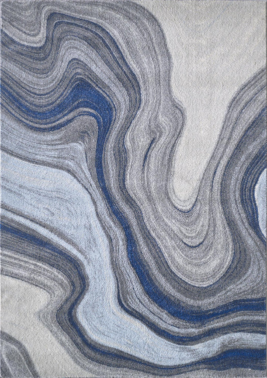 Kas Illusions 6227 Blue Grey Transitional Machine Woven Rug