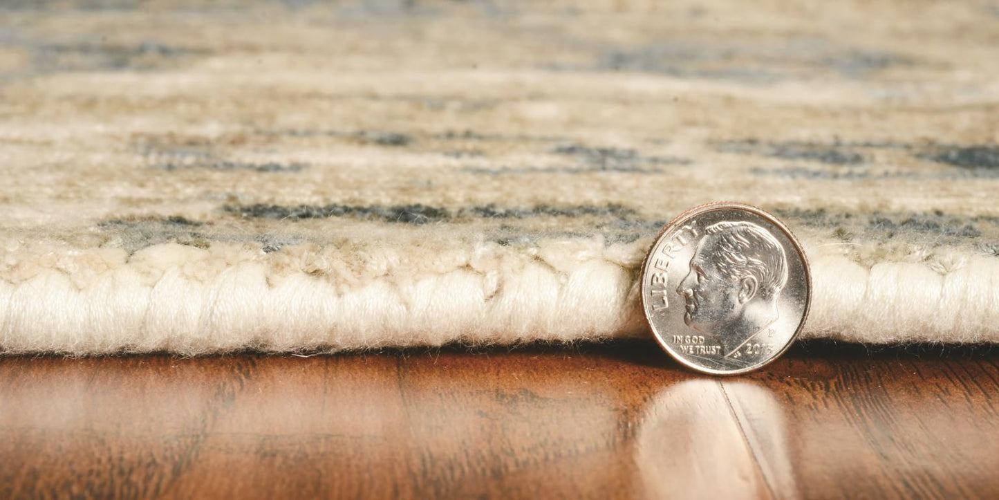 Kas Indulge 0805 Sand Blue Transitional Hand Loomed Rug