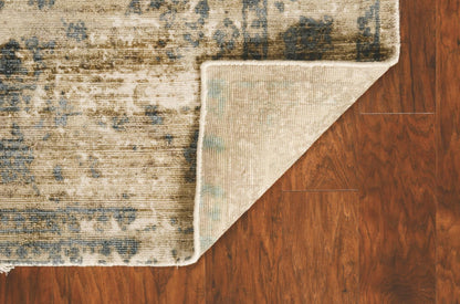 Kas Indulge 0805 Sand Blue Transitional Hand Loomed Rug
