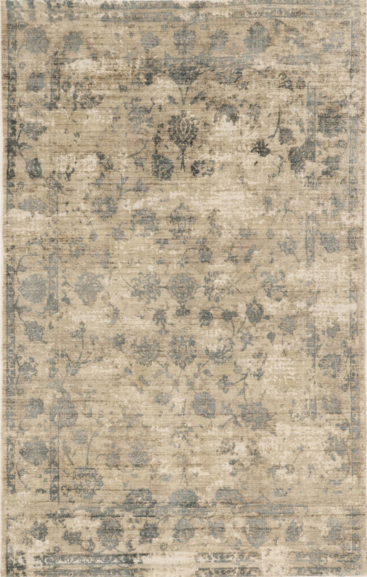 Kas Indulge 0805 Sand Blue Transitional Hand Loomed Rug