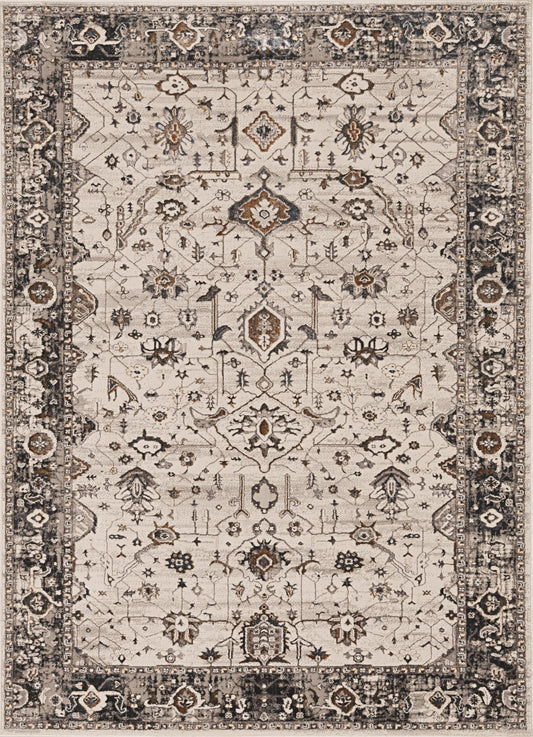 Kas Inspire 7500 Ivory Grey Transitional Machine Woven Rug