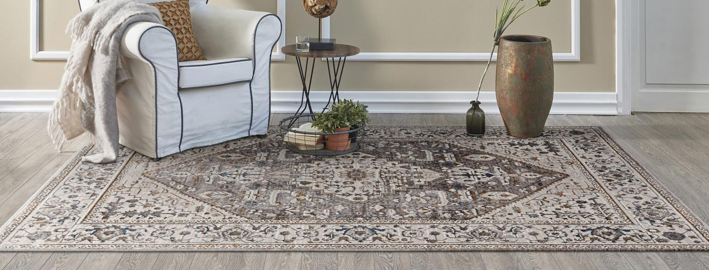 Kas Inspire 7501 Grey Transitional Machine Woven Rug