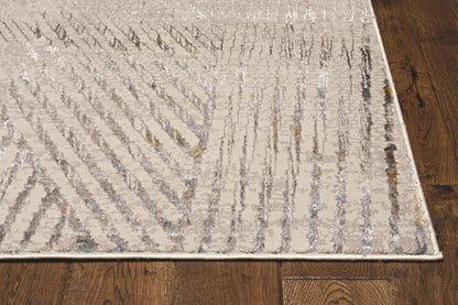 Kas Inspire 7504 Ivory Grey Transitional Machine Woven Rug