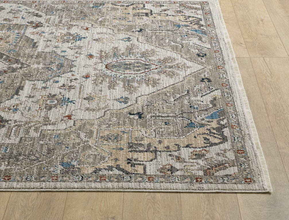 Kas Karina 8263 Ivory Grey Transitional Machine Woven Rug