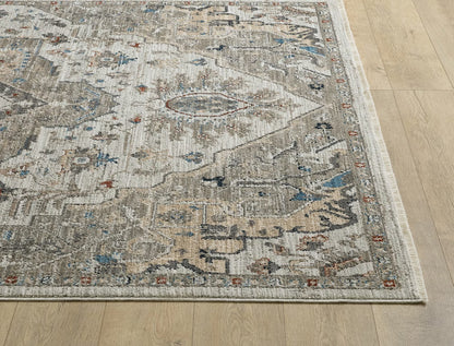 Kas Karina 8263 Ivory Grey Transitional Machine Woven Rug