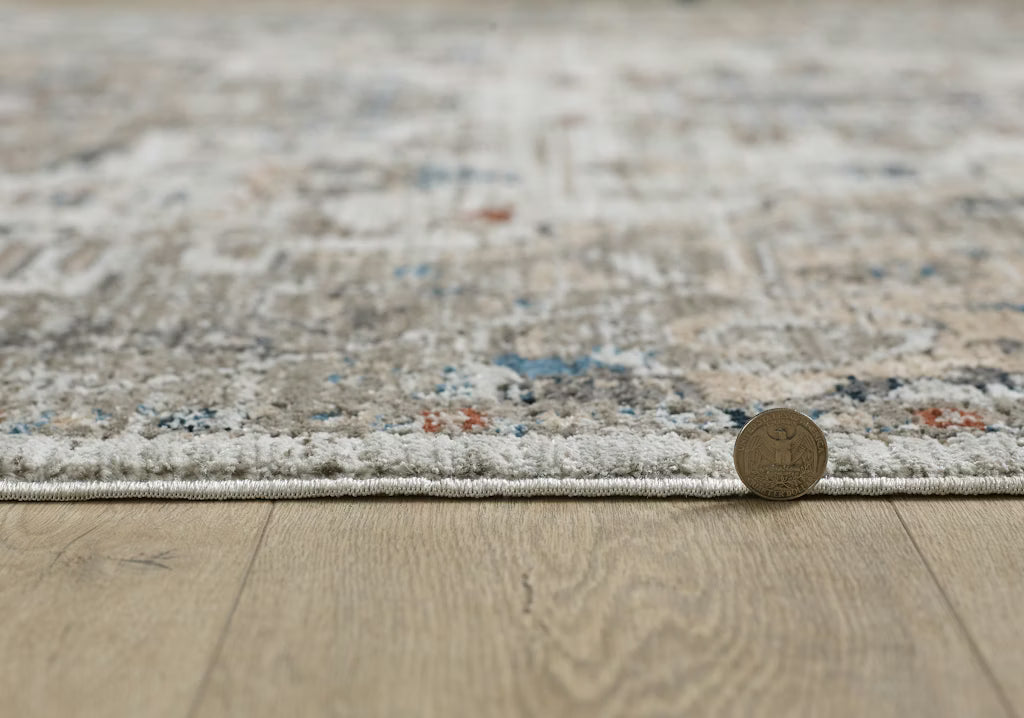 Kas Karina 8263 Ivory Grey Transitional Machine Woven Rug