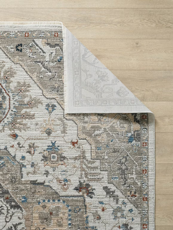 Kas Karina 8263 Ivory Grey Transitional Machine Woven Rug