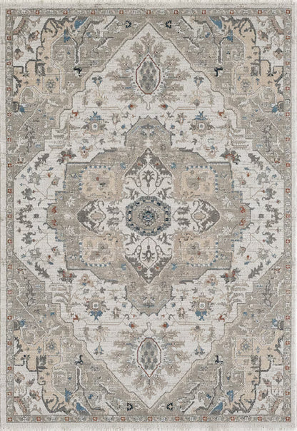 Kas Karina 8263 Ivory Grey Transitional Machine Woven Rug