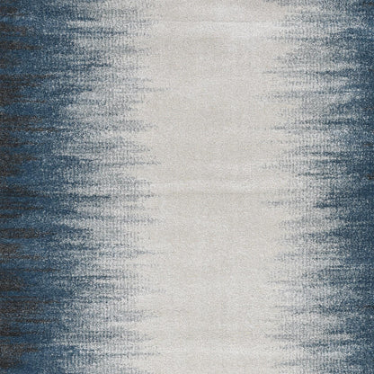 Kas Landscapes 5909 Ivory Blue Transitional Machine Woven Rug