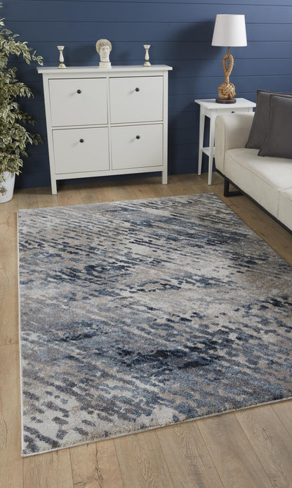 Kas Landscapes 5910 Blue Ivory Transitional Machine Woven Rug