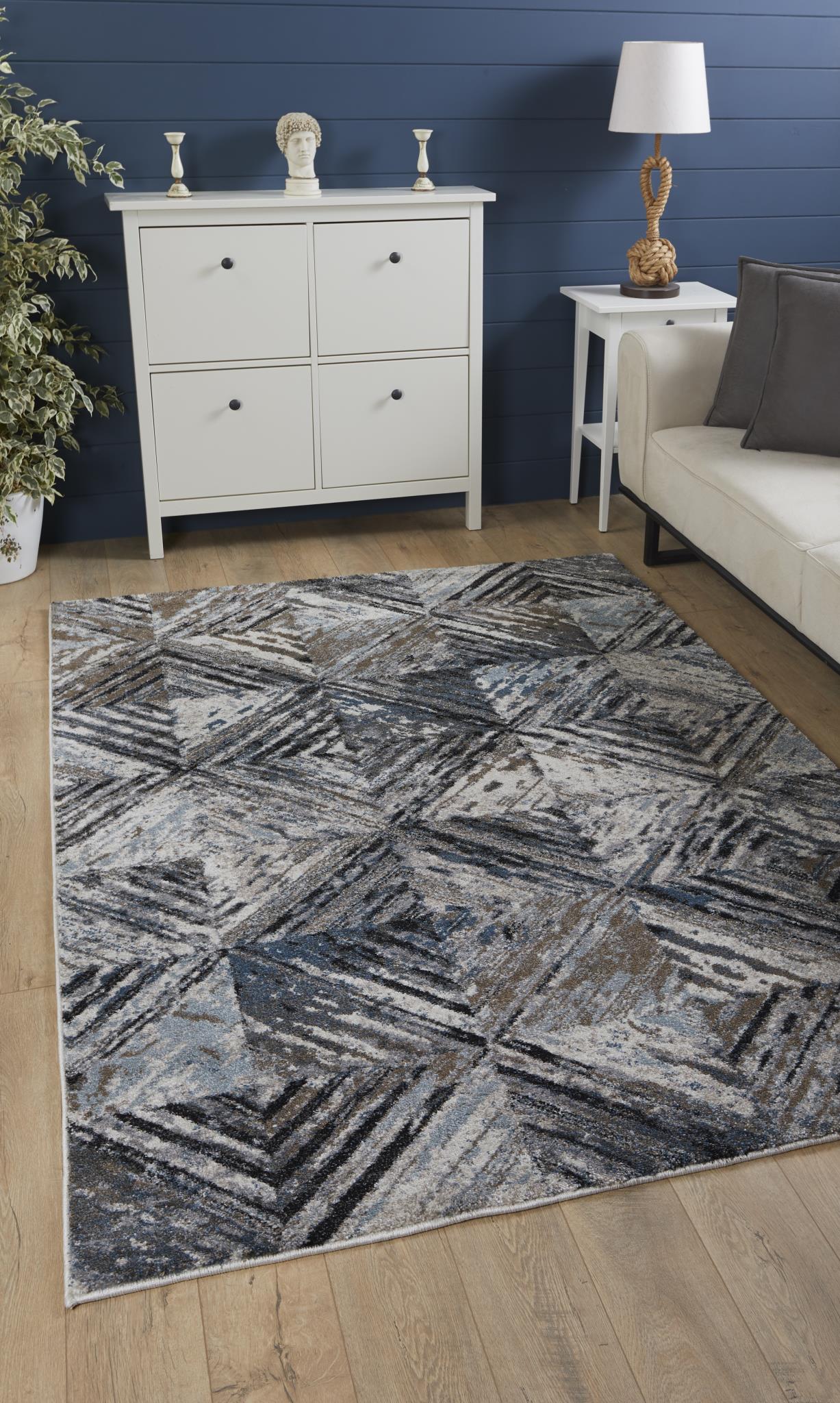 Kas Landscapes 5911 Blue Ivory Transitional Machine Woven Rug