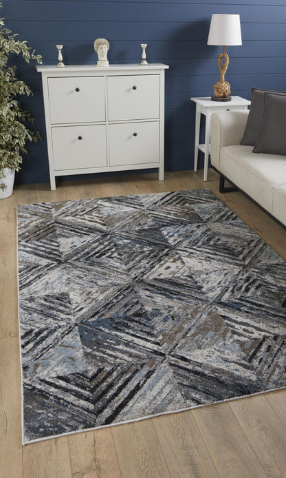 Kas Landscapes 5911 Blue Ivory Transitional Machine Woven Rug