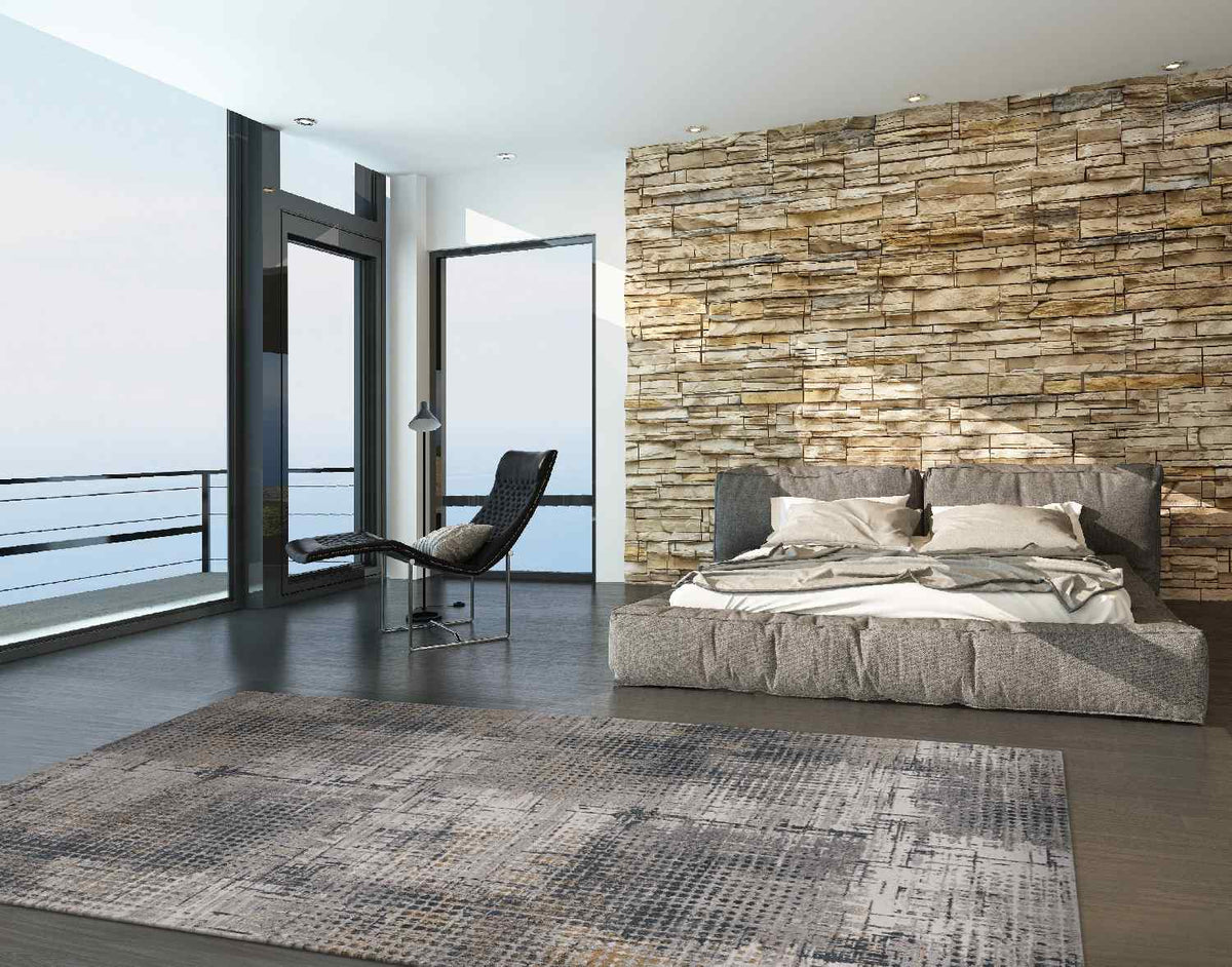 Kas Lara 7252 Grey Transitional Machine-Woven Rug