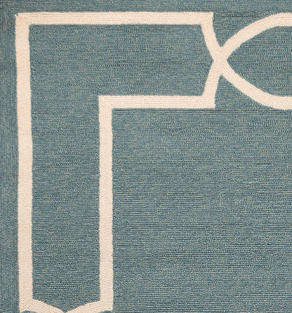 Kas Libby Langdon Hamptons 5225 Spa Indoor/Outdoor Hand-Hooked Rug