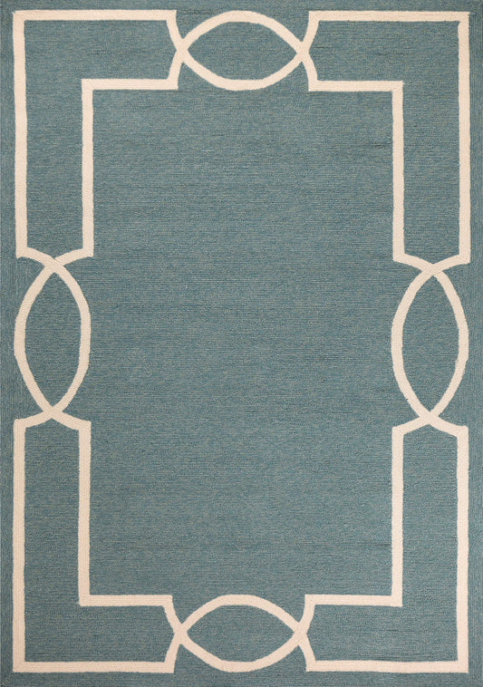 Kas Libby Langdon Hamptons 5225 Spa Indoor/Outdoor Hand-Hooked Rug
