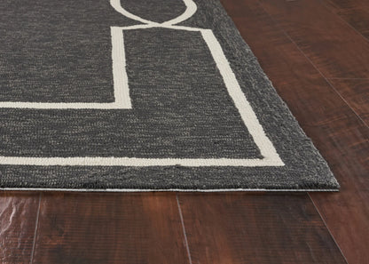 Kas Libby Langdon Hamptons 5226 Onyx Indoor/Outdoor Hand-Hooked Rug