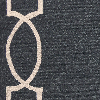 Kas Libby Langdon Hamptons 5226 Onyx Indoor/Outdoor Hand-Hooked Rug