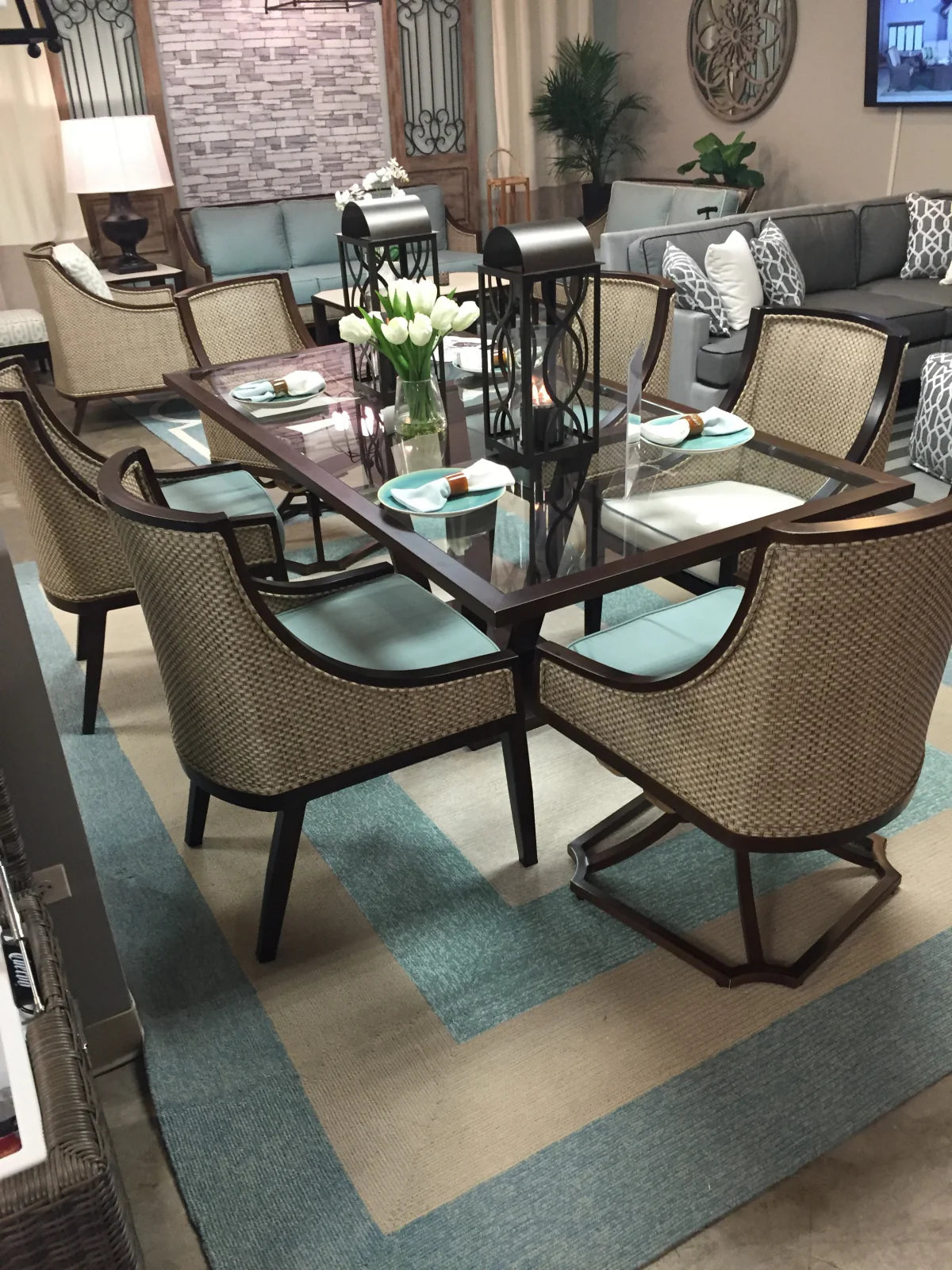 Kas Libby Langdon Hamptons 5227 Spa Indoor/Outdoor Hand-Hooked Rug