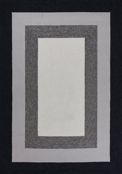Kas Libby Langdon Hamptons 5228 Charcoal Indoor/Outdoor Hand-Hooked Rug