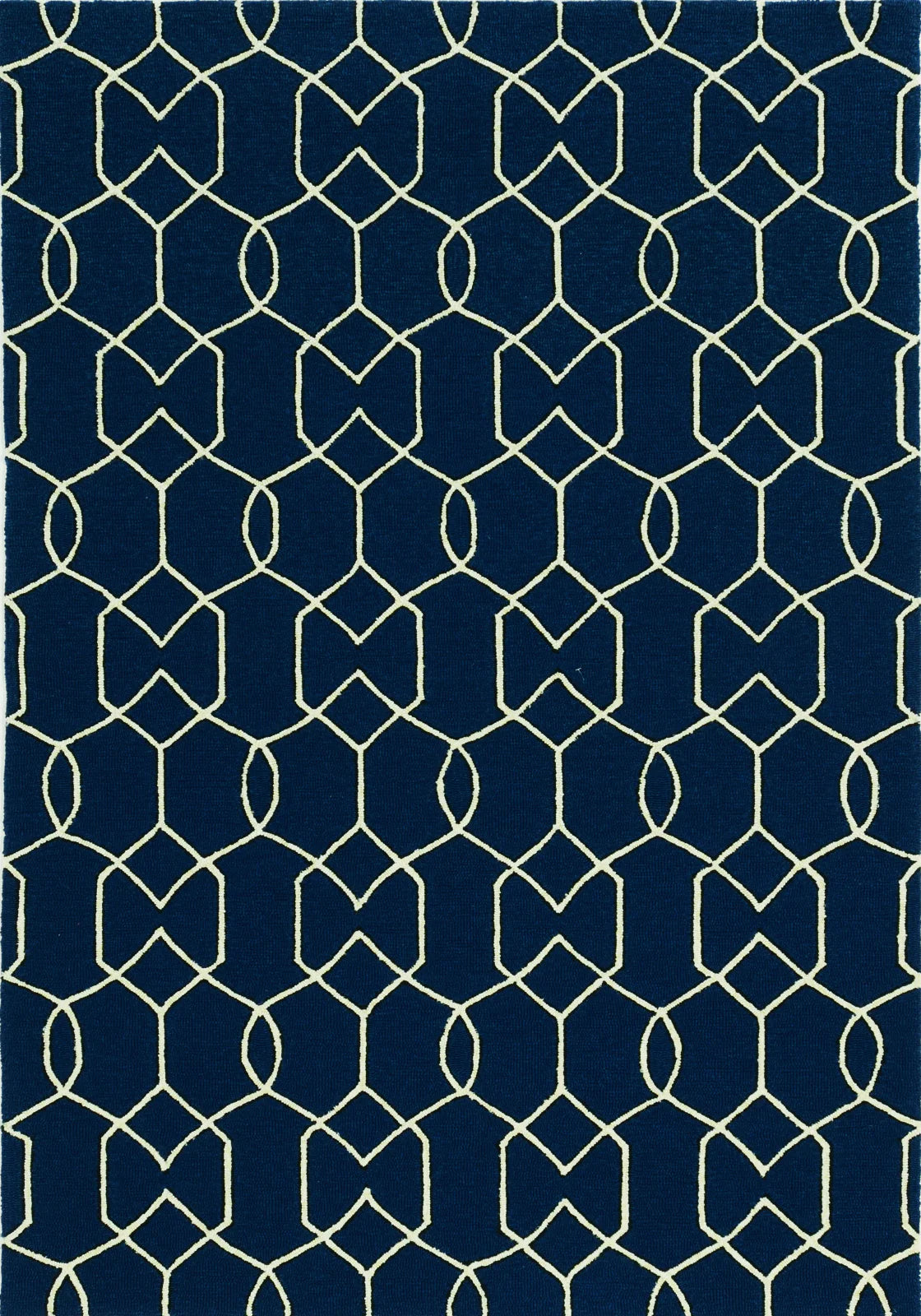 Kas Libby Langdon Hamptons 5230 Navy Indoor/Outdoor Hand-Hooked Rug