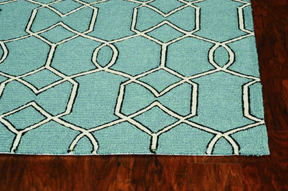 Kas Libby Langdon Hamptons 5232 Spa Indoor/Outdoor Hand-Hooked Rug