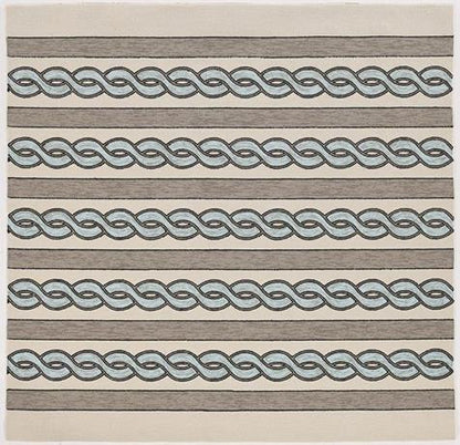 Kas Libby Langdon Hamptons 5235 Ivory Spa Indoor/Outdoor Hand-Hooked Rug