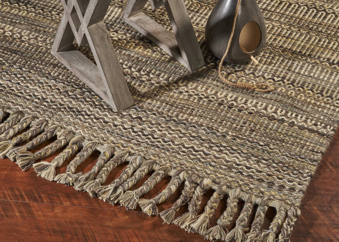 Kas Libby Langdon Homespun 5565 Slate Casual Hand-Woven Rug