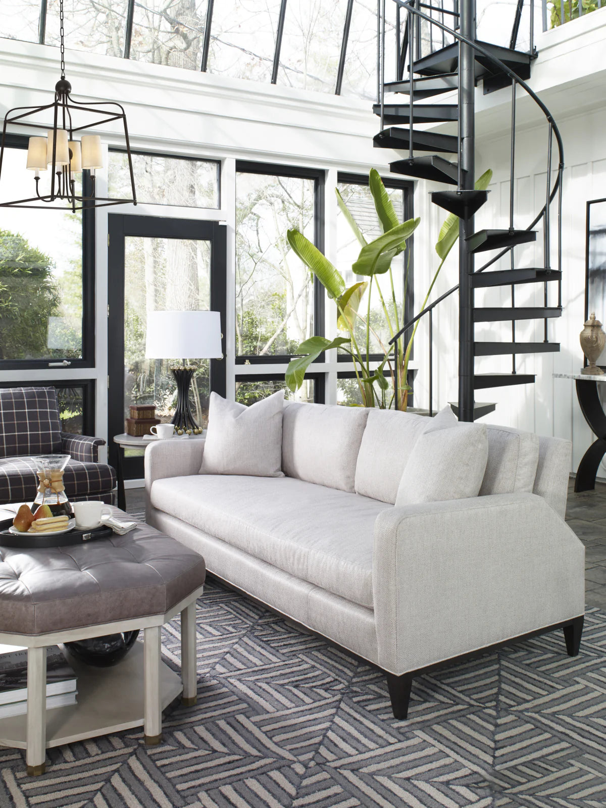 Kas Libby Langdon Upton 4304 Navy Charcoal Transitional Hand-Tufted Rug